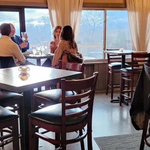 Bar area in rear of restaurant