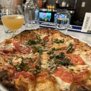 Margherita Pizza and Ice Cold IPA.