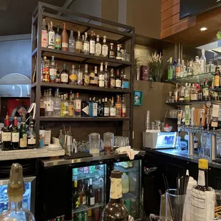 Bar area with nice seating area.