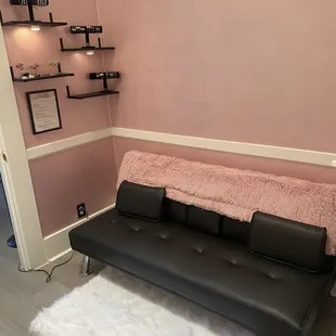 Waiting area. Items to see.