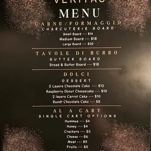 Food menu