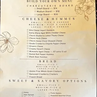 Build your own charcuterie