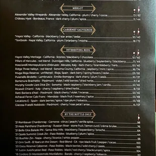 Wine menu p2
