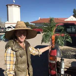 Tank's Green Stuff 100% Organic Compost used to grow this 1 pound carrot.