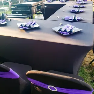a table set for a party