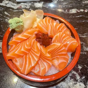 Salmon sashimi