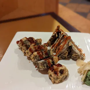 a plate of food on a table