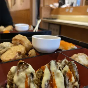 Lunch special spicy volcano bento box