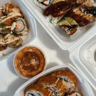 Dragon roll  Godzilla  Firecracker  California  St. Andrew