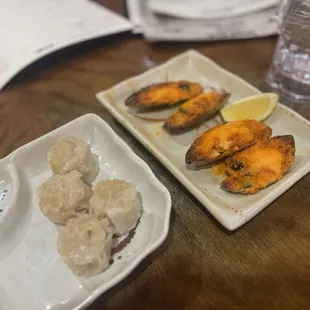 Shrimp Shumai &amp; Baked Mussel