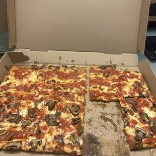 Pizza Delle Nonna 1/2 plain 1/2 mushroom
