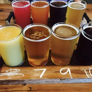 Flights of beers.  Makes the dinner fun.  Great choices