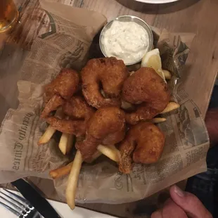 Prawns and Chips