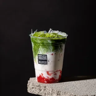 Strawberry Match made with House Made Strawberry Purree