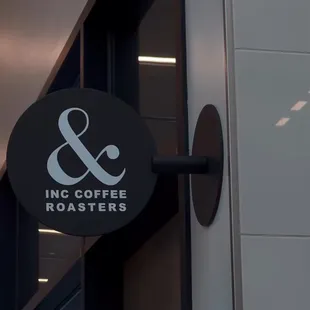 a black and white sign