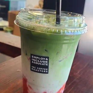 Strawberry matcha