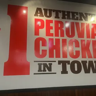 the number one on the sign