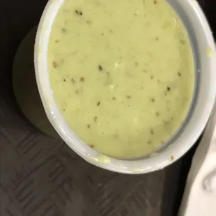 a bowl of broccoli soup