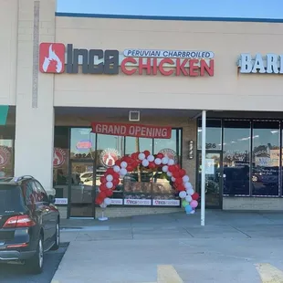 the entrance to the restaurant