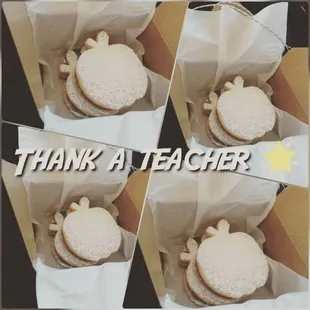 a thank a teacher cookie in a box