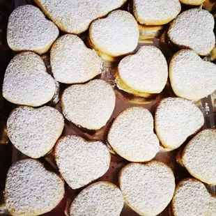 Mini heart shaped Alfajores