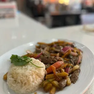 a plate of food on a table