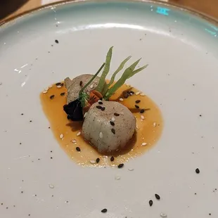 It was supposed to be giant scallop, but they were the size of a quarter maybe.