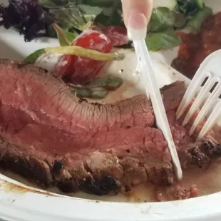 Tri tip! She likes it rare