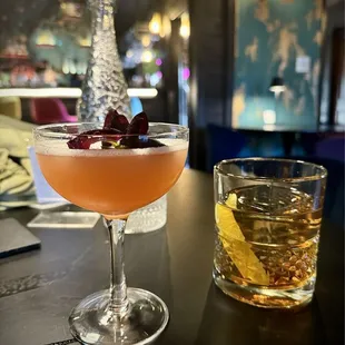 Strawberry Martini and Vieux Carre