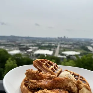 Chicken and waffles