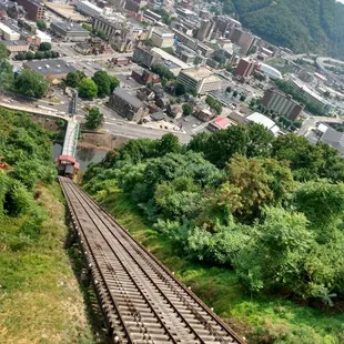 The tracks going down