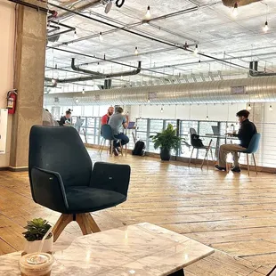 Upstairs seating - lots of study spots