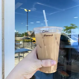 Iced Chai Latte with Almond Milk