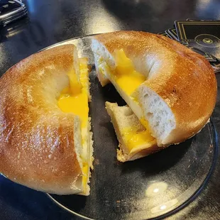 Egg and cheese breakfast sandwich