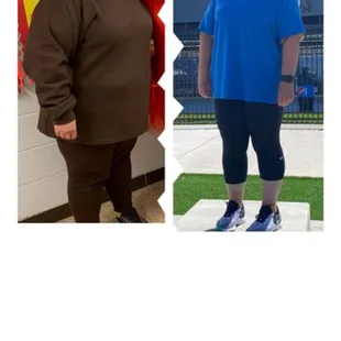 Before and After Of Megan Reedy (over 100 pounds lost)
