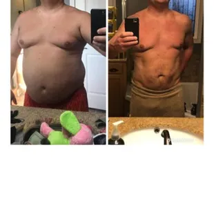 Before And After Craig Eberle (down 80 pounds)