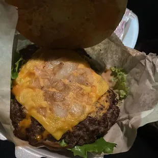 Signature burger $10