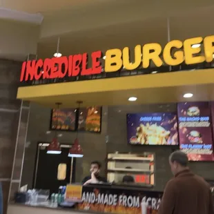 the inside of a fast food restaurant