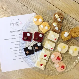 Beautiful presentation for cake tasting!