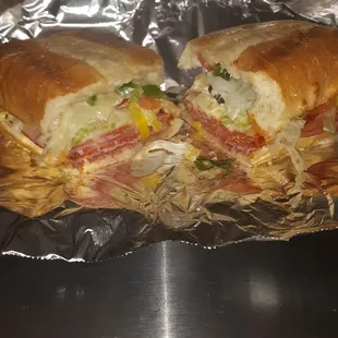 Italian sub with double meat