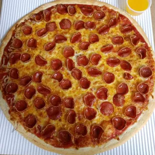 pepperoni and cheese pizza