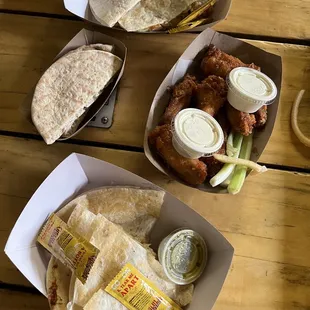 Our food - get wings if you like wings!