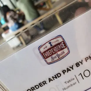 order and pay by phone