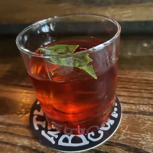 Pomodoro - London dry gin, Campari, sweet vermouth, heirloom tomato, basil