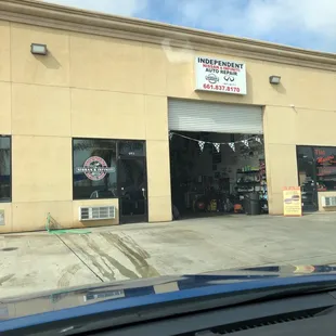 Independent Nissan shop front.