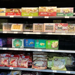 a variety of snacks on display