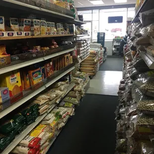 a view of a grocery store aisle