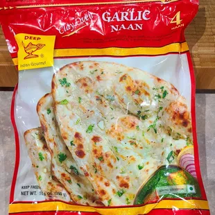 Frozen Garlic Naan - Sad to admit the frozen is better than my homemade naan, lol.