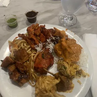 Chinese and Indian food together!