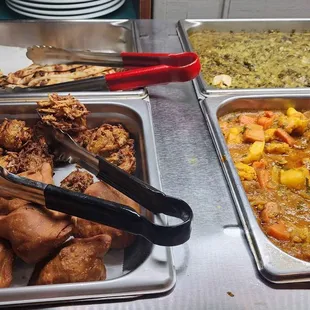chicken wings and fried chicken, interior